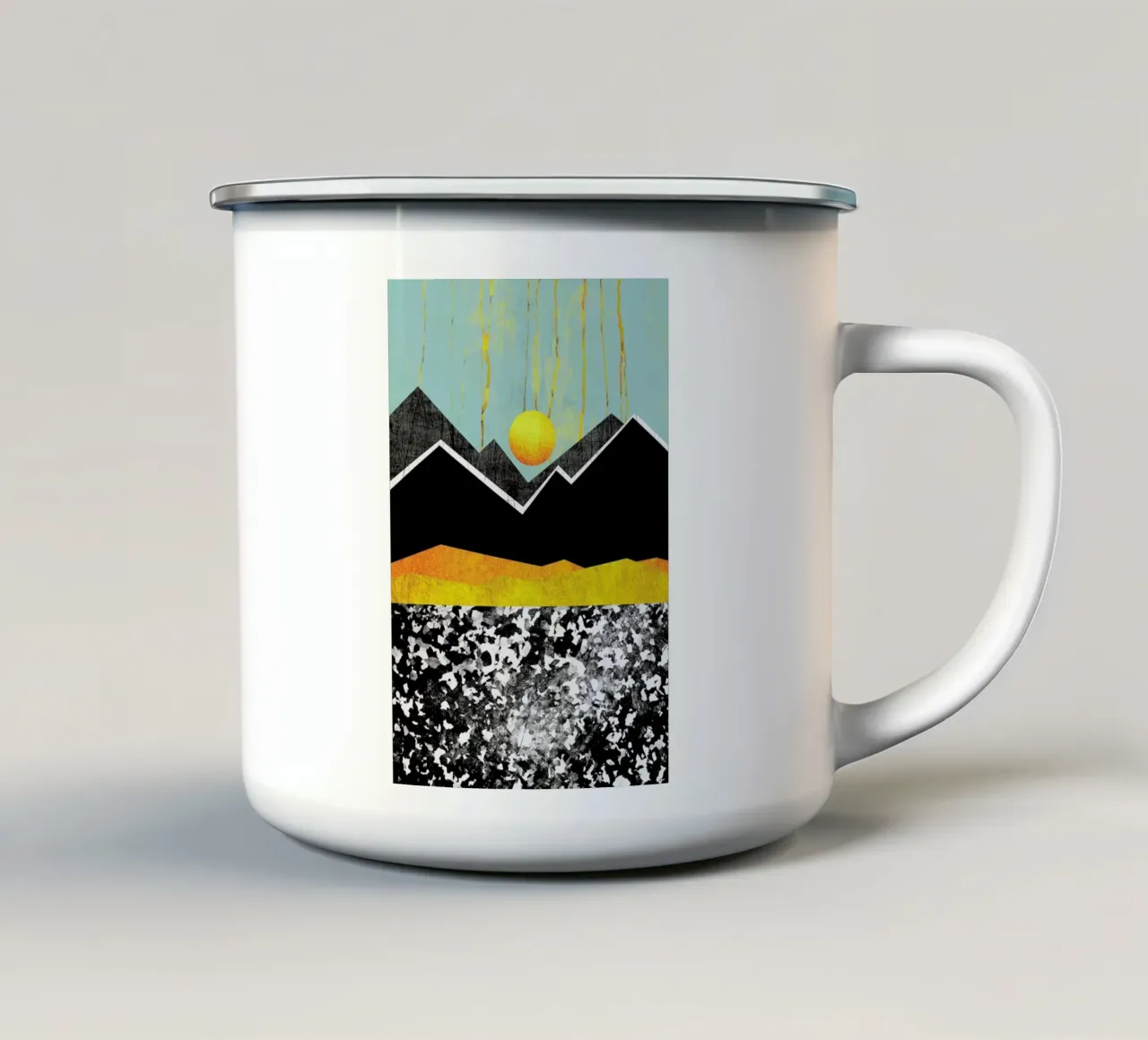Golden Land tazza in smalto da Elisabeth Fredriksson