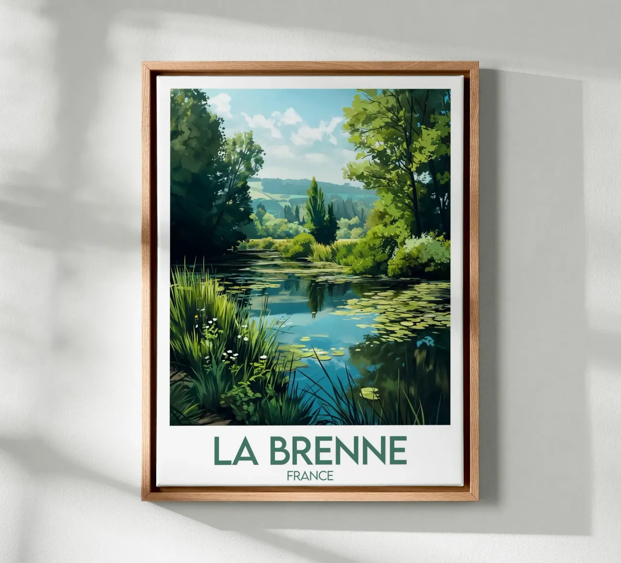 Affiche La Brenne tela con Cornice a cassetta da Frame the World
