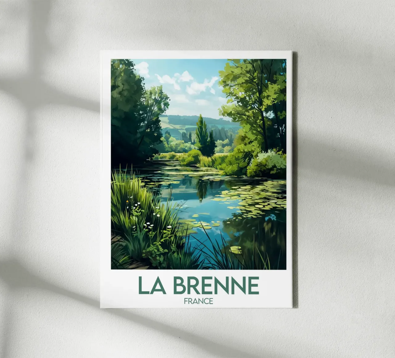Affiche La Brenne tela con Cornice a cassetta da Frame the World