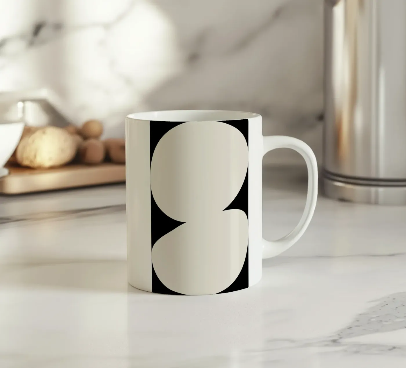 Enveloping ceramic mug by Graphite