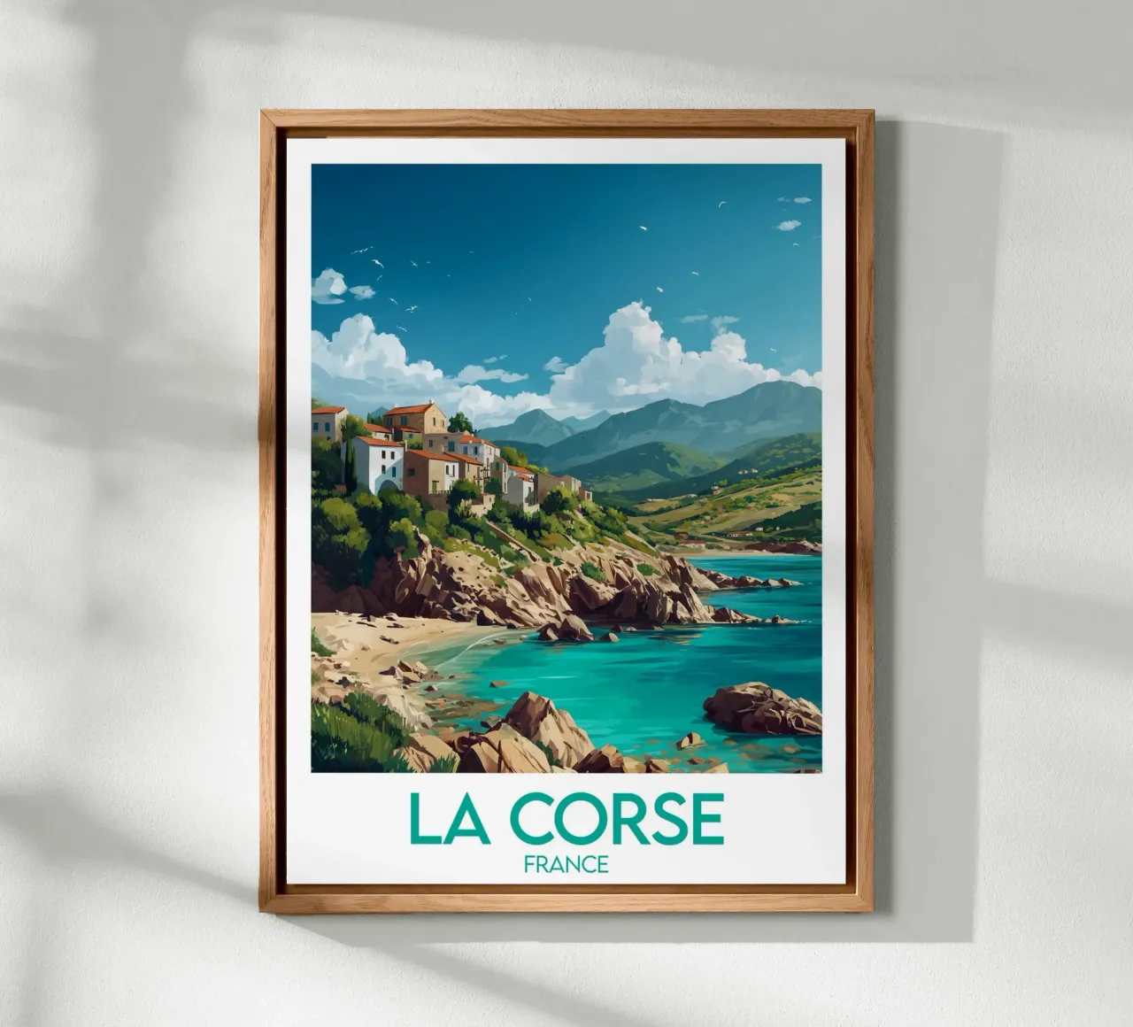 Affiche La Corse France Forex-Platte von Frame the World
