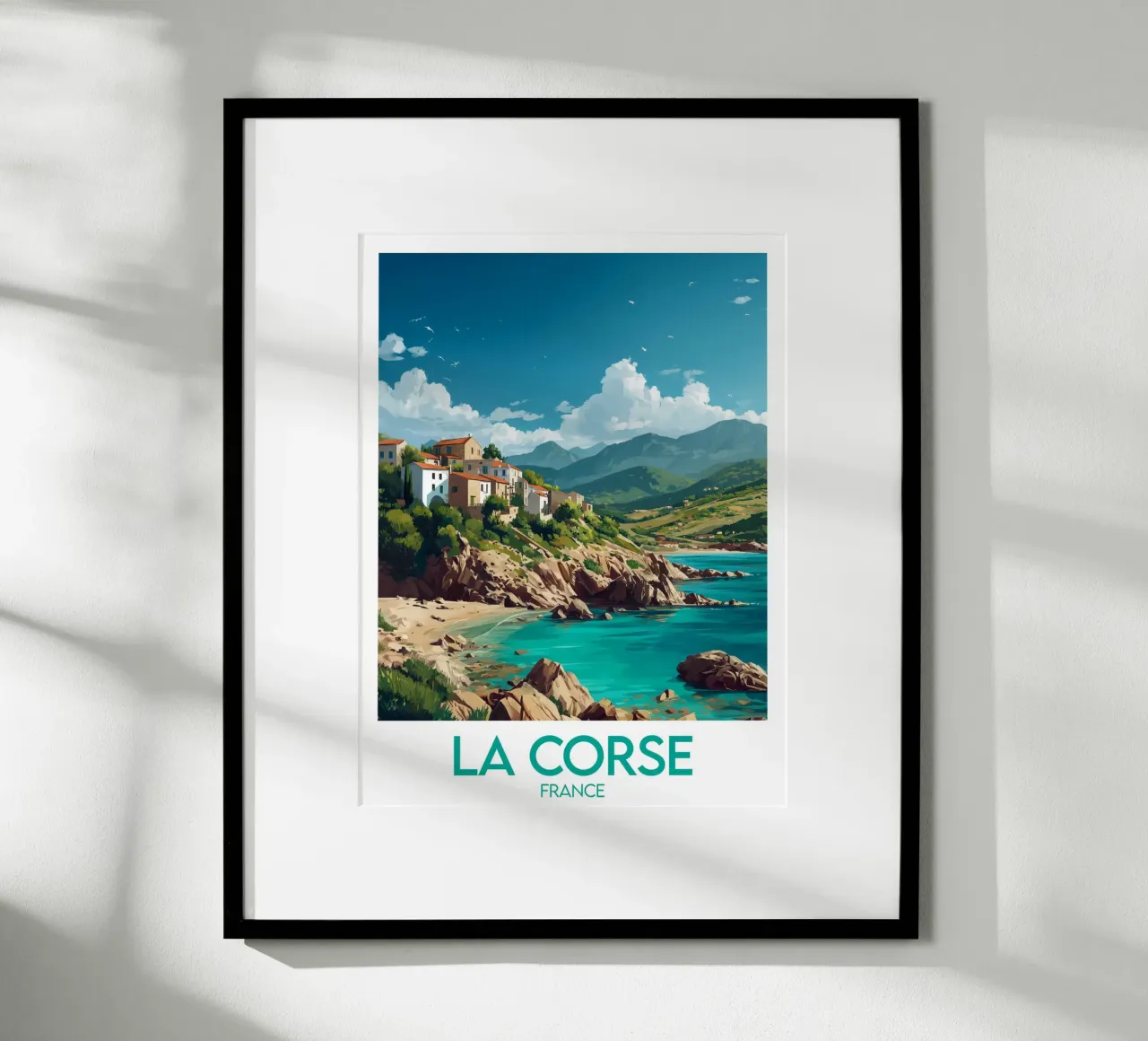 Affiche La Corse France Poster von Frame the World