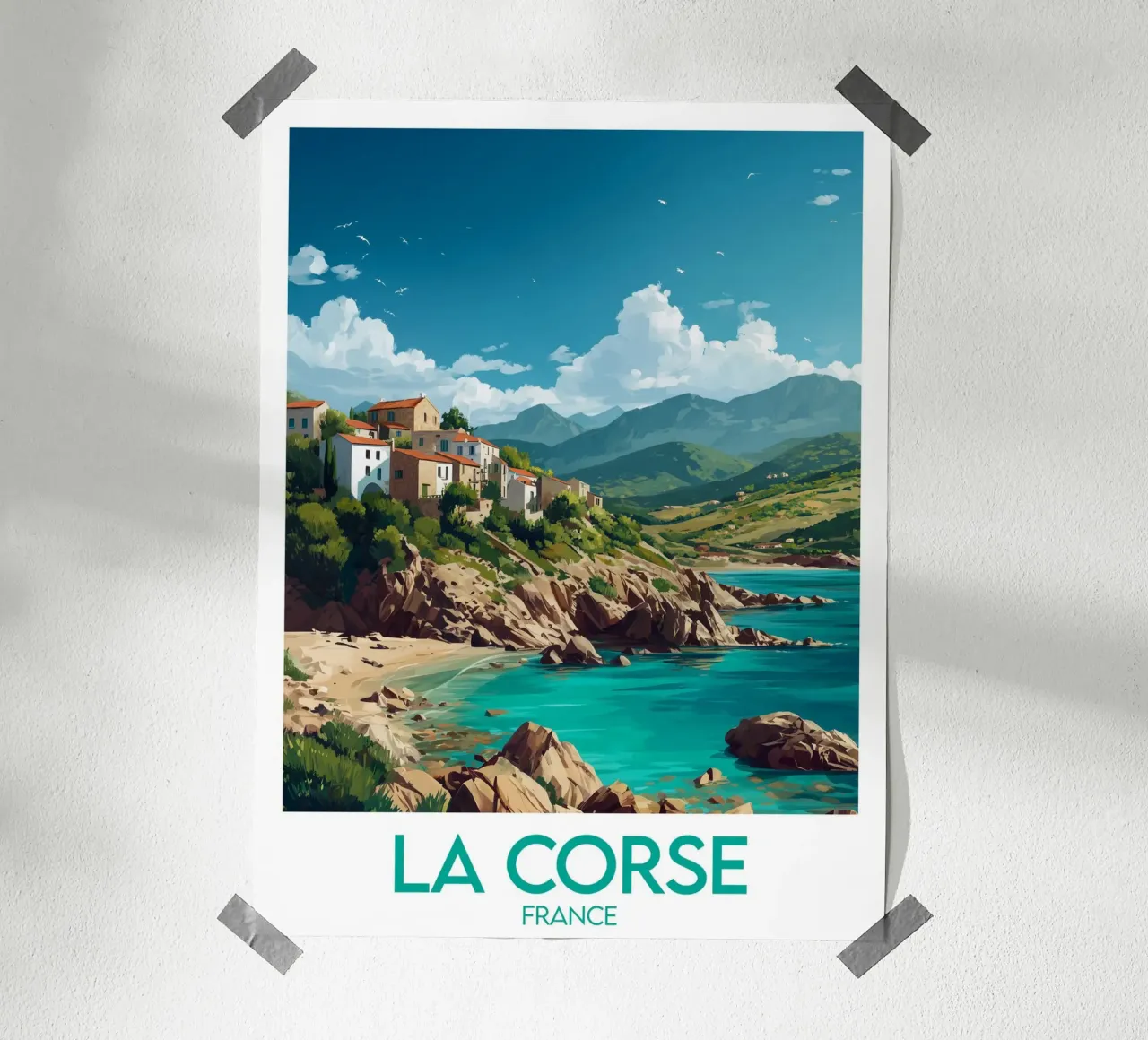 Affiche La Corse France Poster von Frame the World