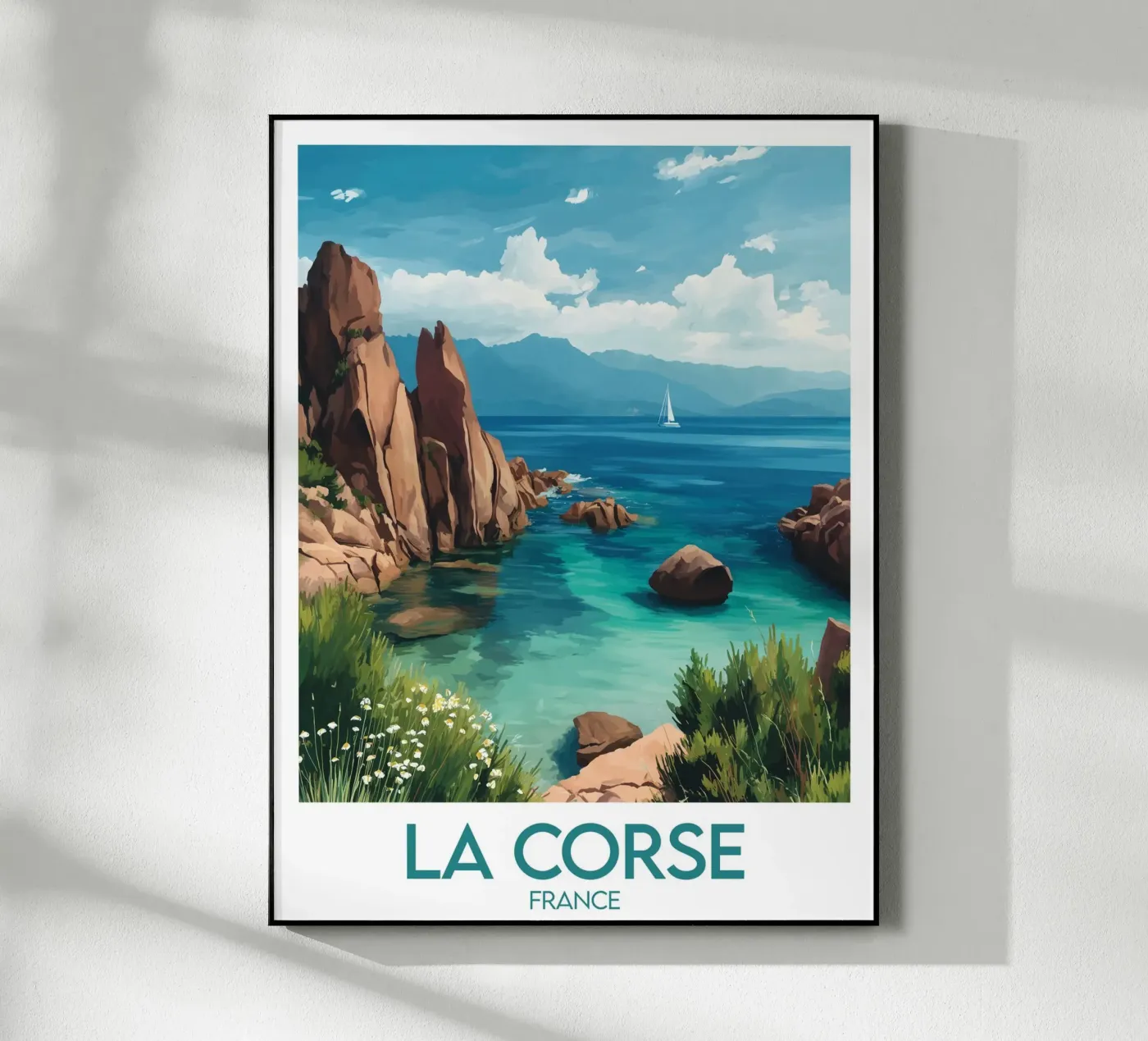 Affiche La Corse France Acryl-Glas von Frame the World