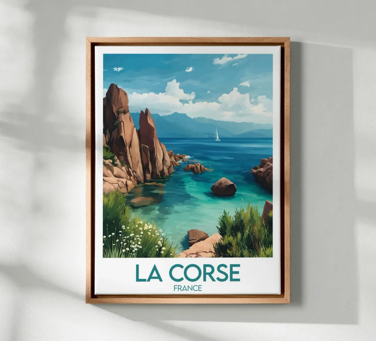 Affiche La Corse France toile de Frame the World