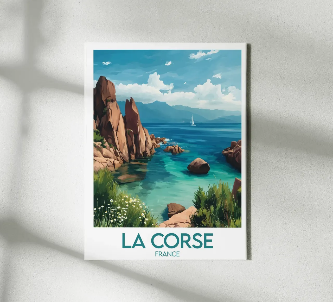 Affiche La Corse France toile de Frame the World