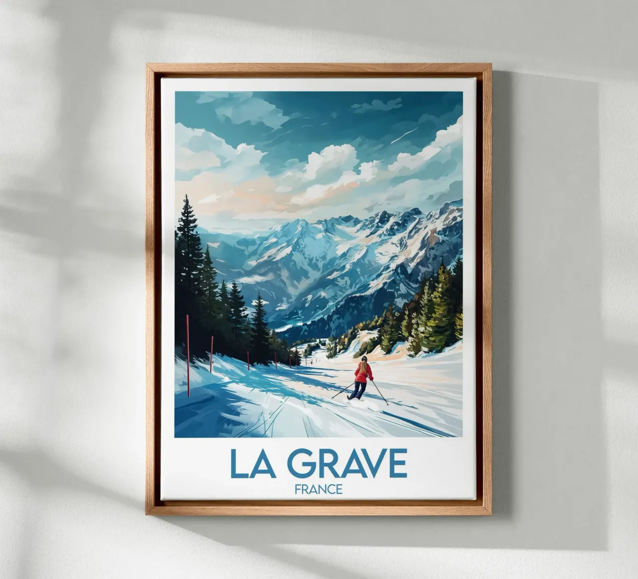 Affiche La Grave tela con Cornice a cassetta da Frame the World
