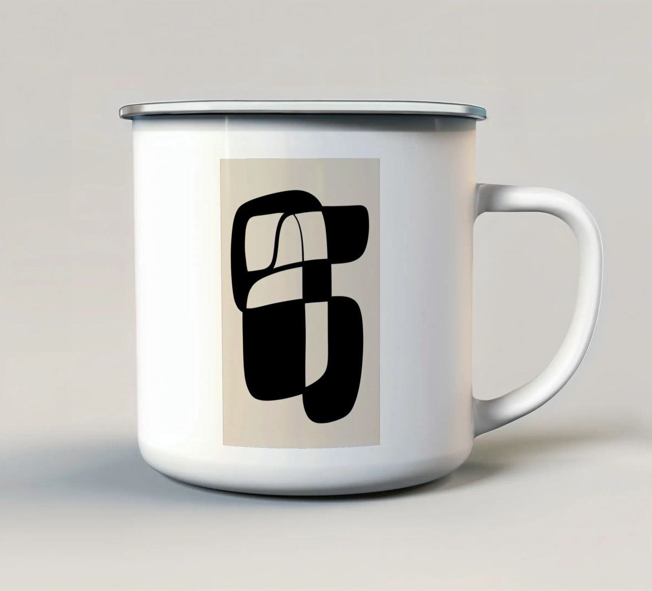 In Check tazza in smalto da Graphite