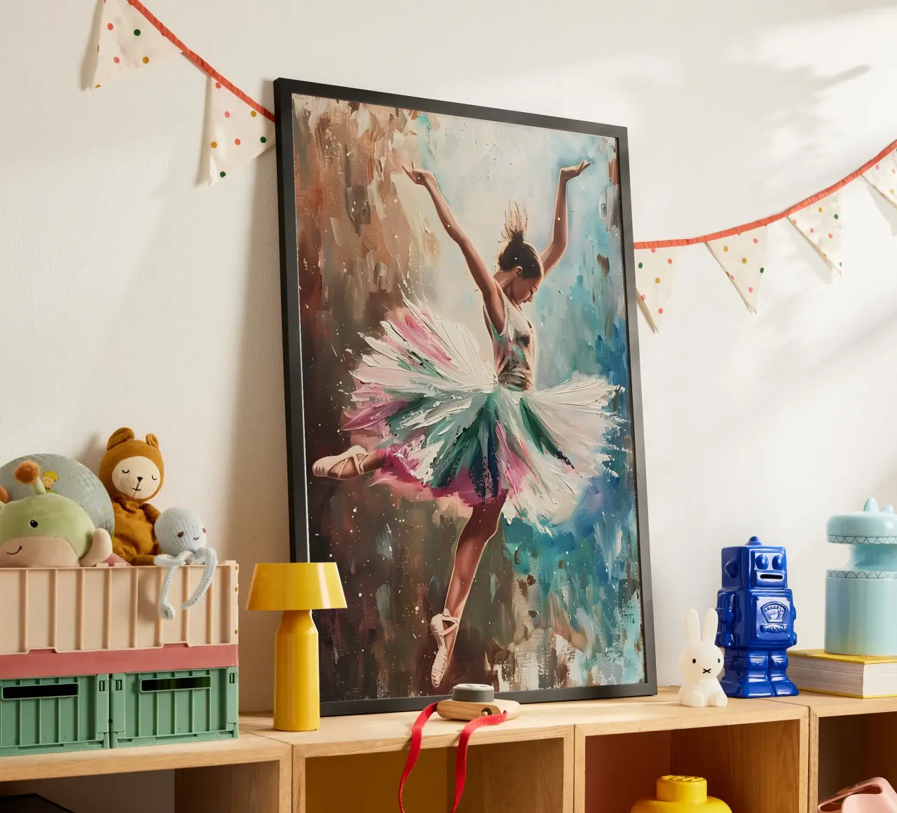 Peinture à l'huile d'une jeune fille dansante hahnemühle de Artful Muse