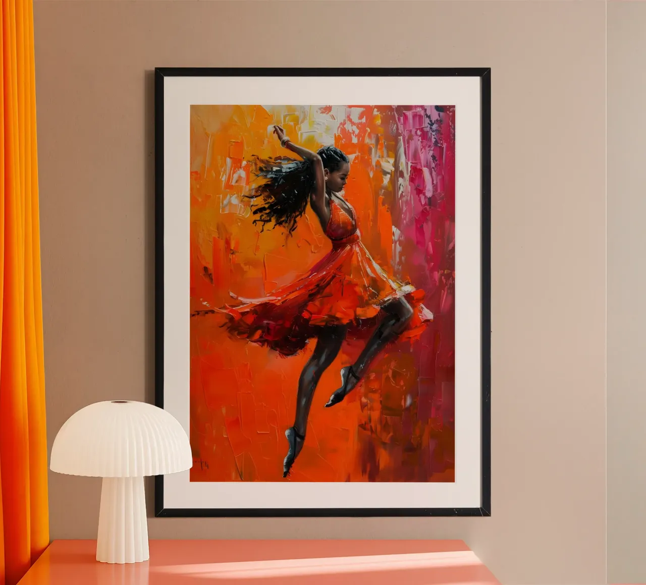 Ragazza che balla Pittura a olio poster da Artful Muse