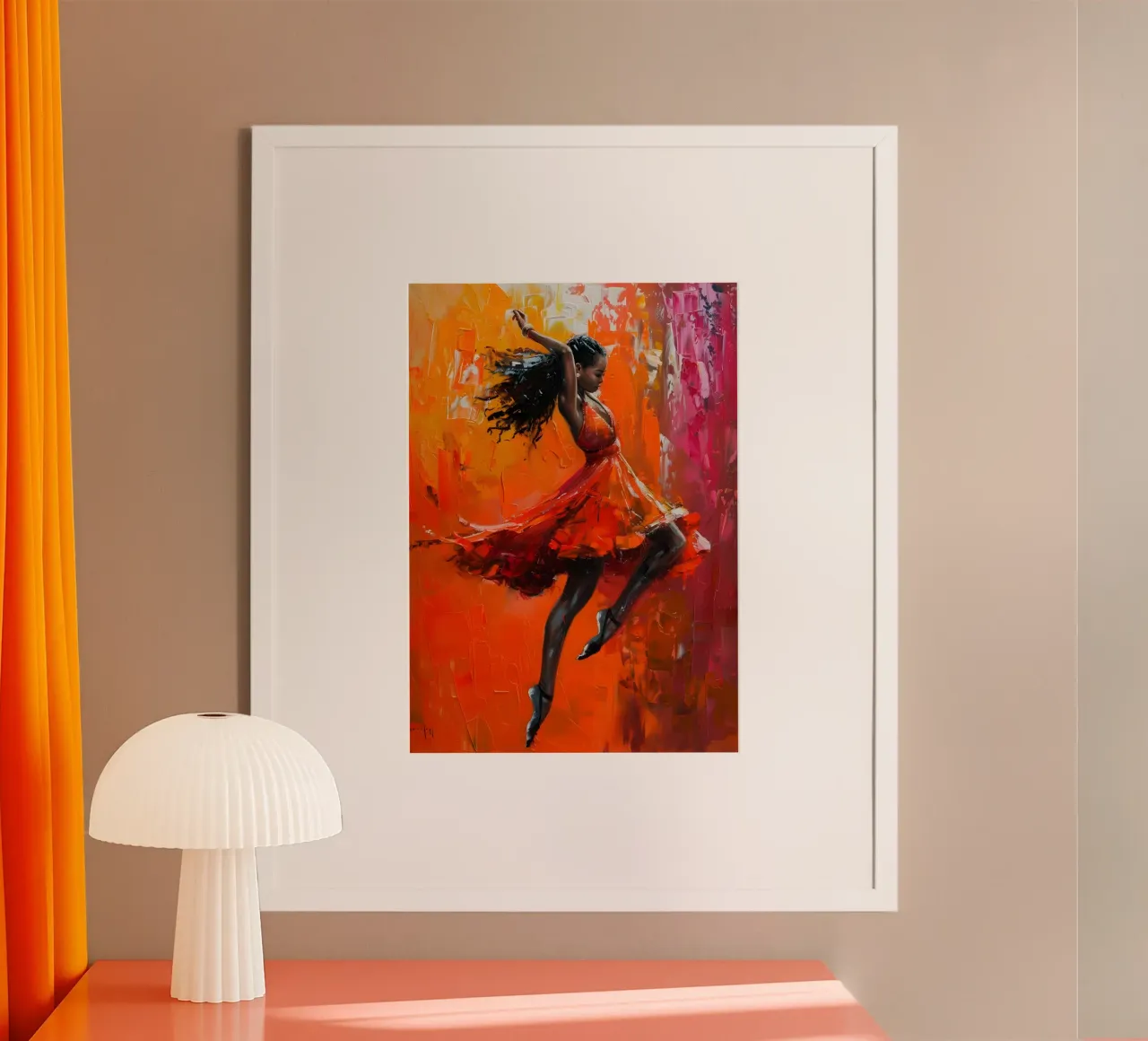 Ragazza che balla Pittura a olio poster da Artful Muse