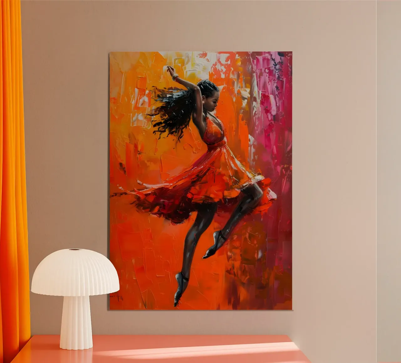 Ragazza che balla Pittura a olio poster da Artful Muse