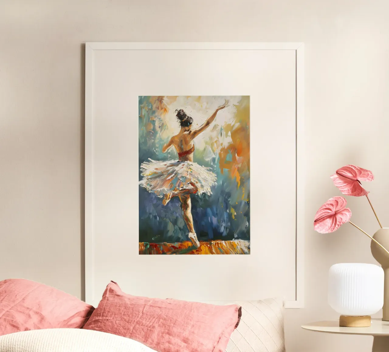 Tänzelndes Mädchen Ölgemälde Poster von Artful Muse