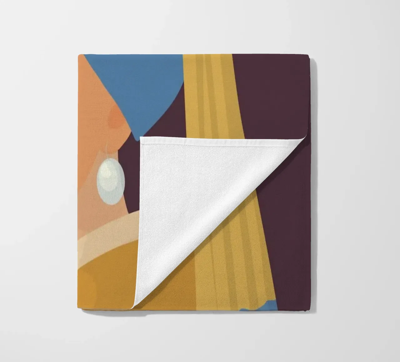 Minimal Girl with Pearl Earring serviette de plage de pierosvisuals