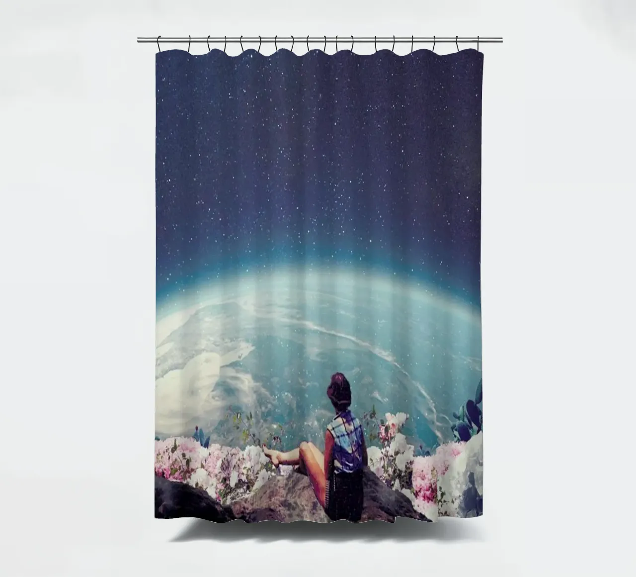My World Blossomed When I Loved You shower curtain by Frank Moth