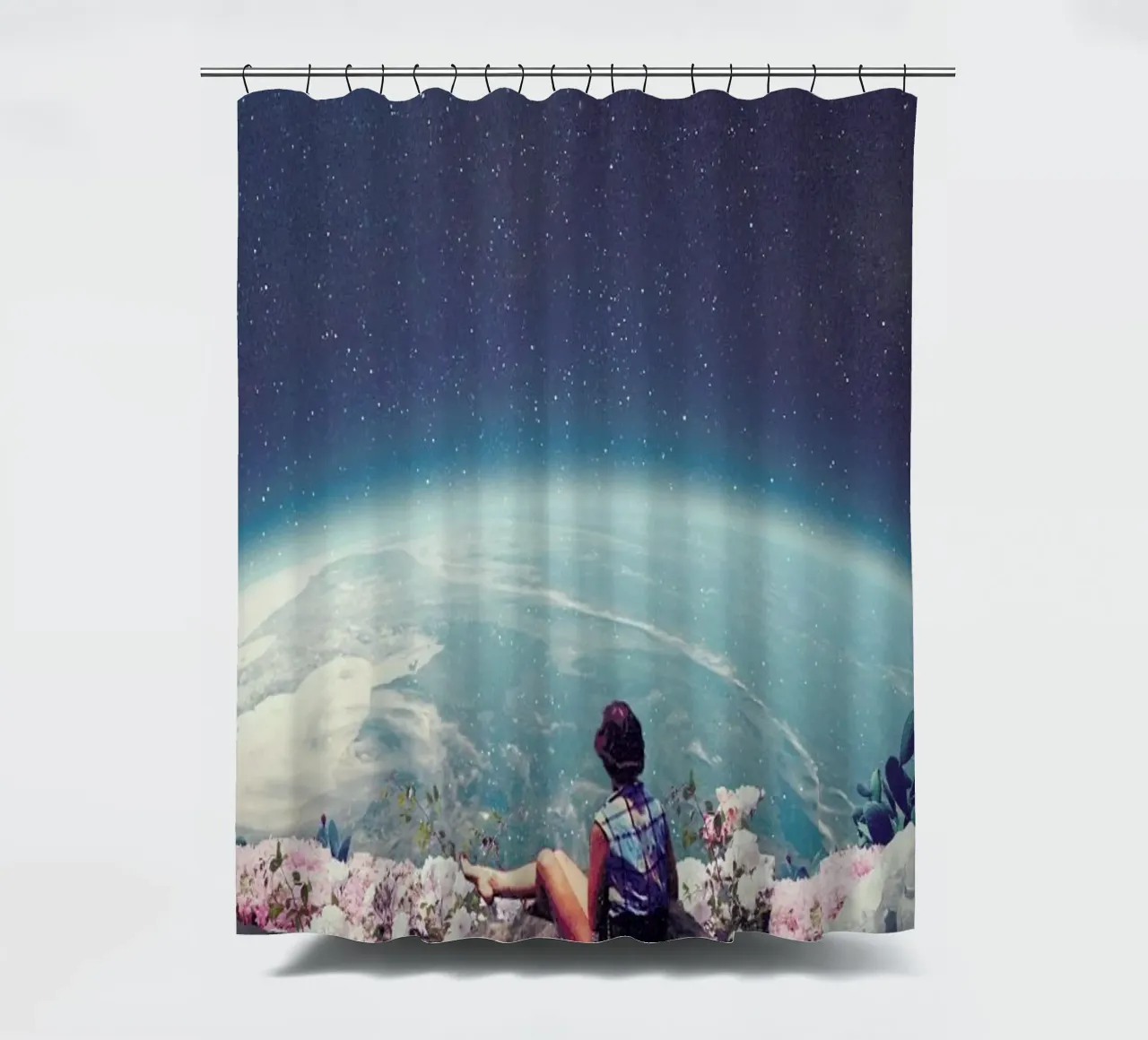 My World Blossomed When I Loved You shower curtain by Frank Moth