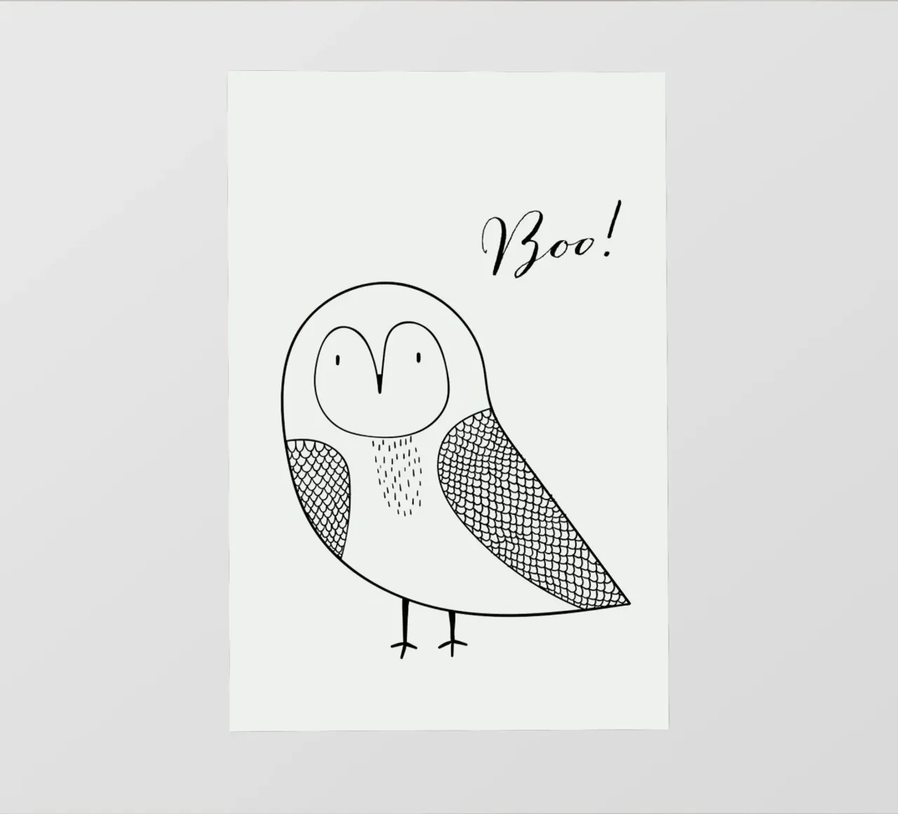 Boo Owl telo in pvc da Kubistika