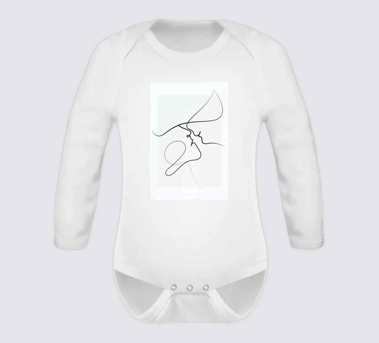 Playful long-sleeve baby romper by Graphite