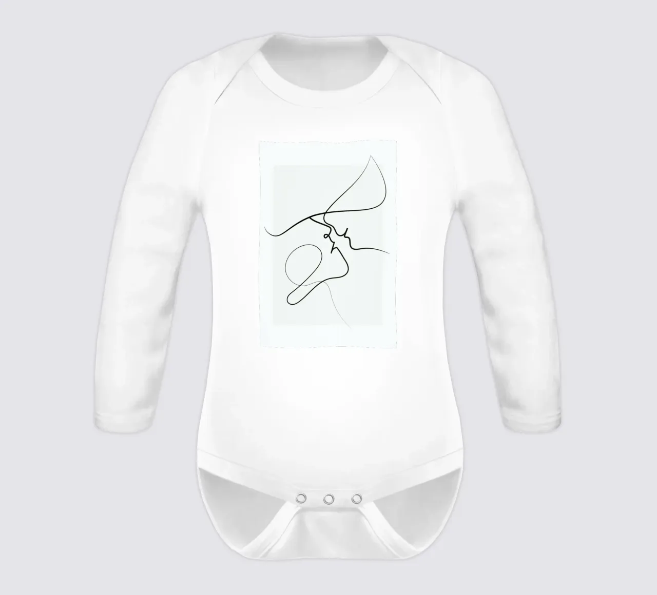 Playful long-sleeve baby romper by Graphite