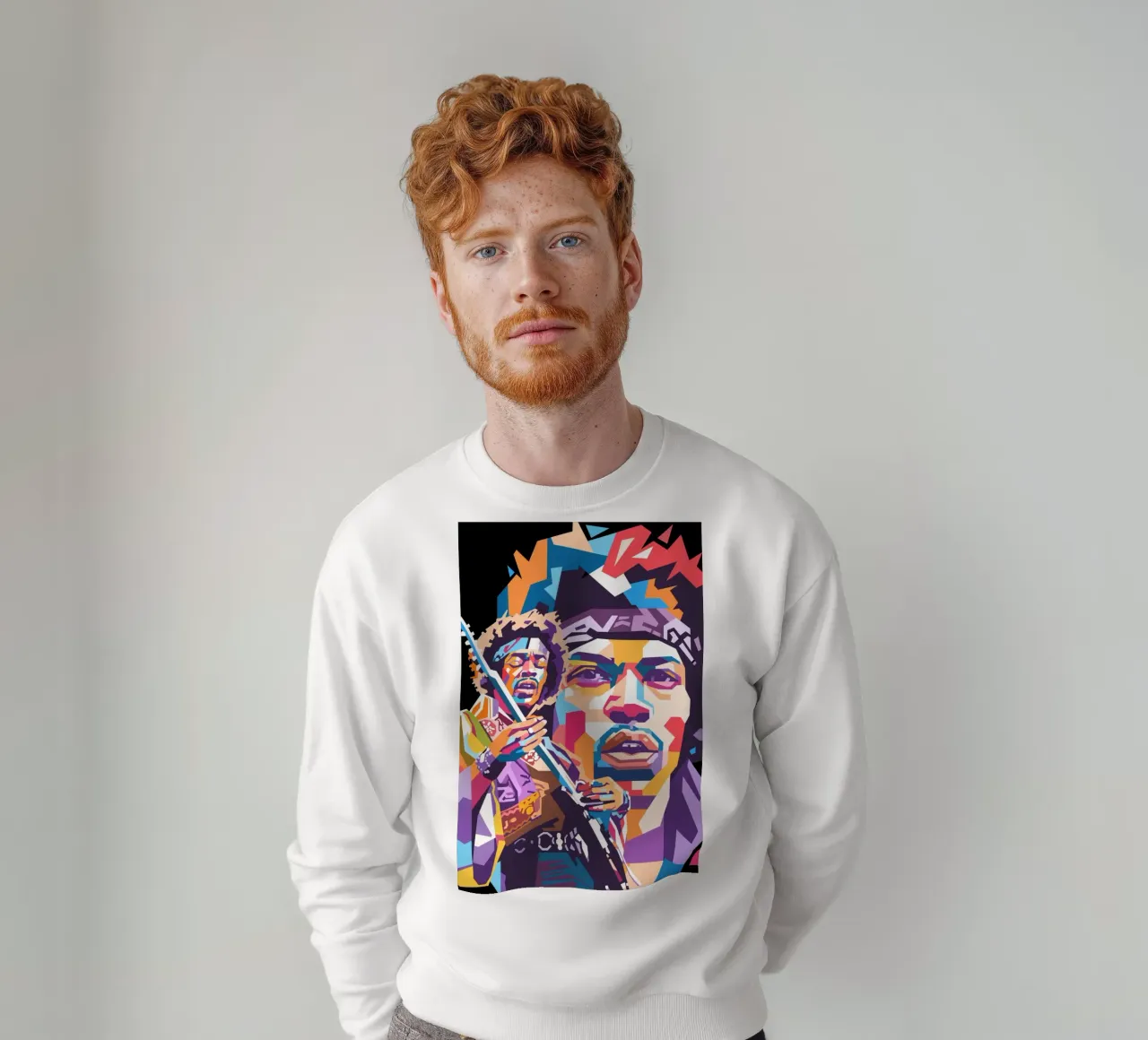 Stile artistico di Jimi Hendrix WPAP felpa da Hantamrata