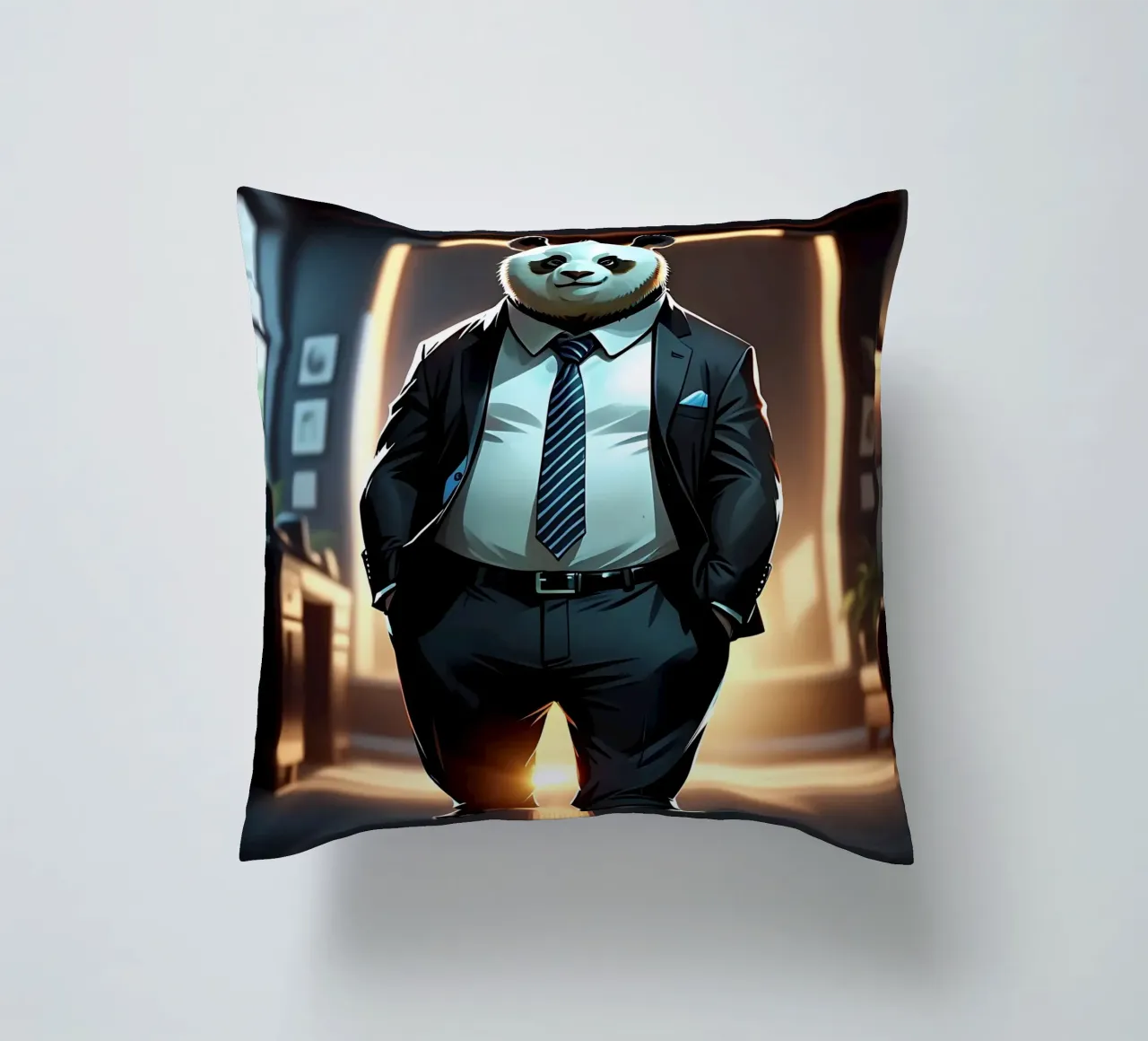 Panda_Style_C_1 cuscino da Tierisch bunt by LK
