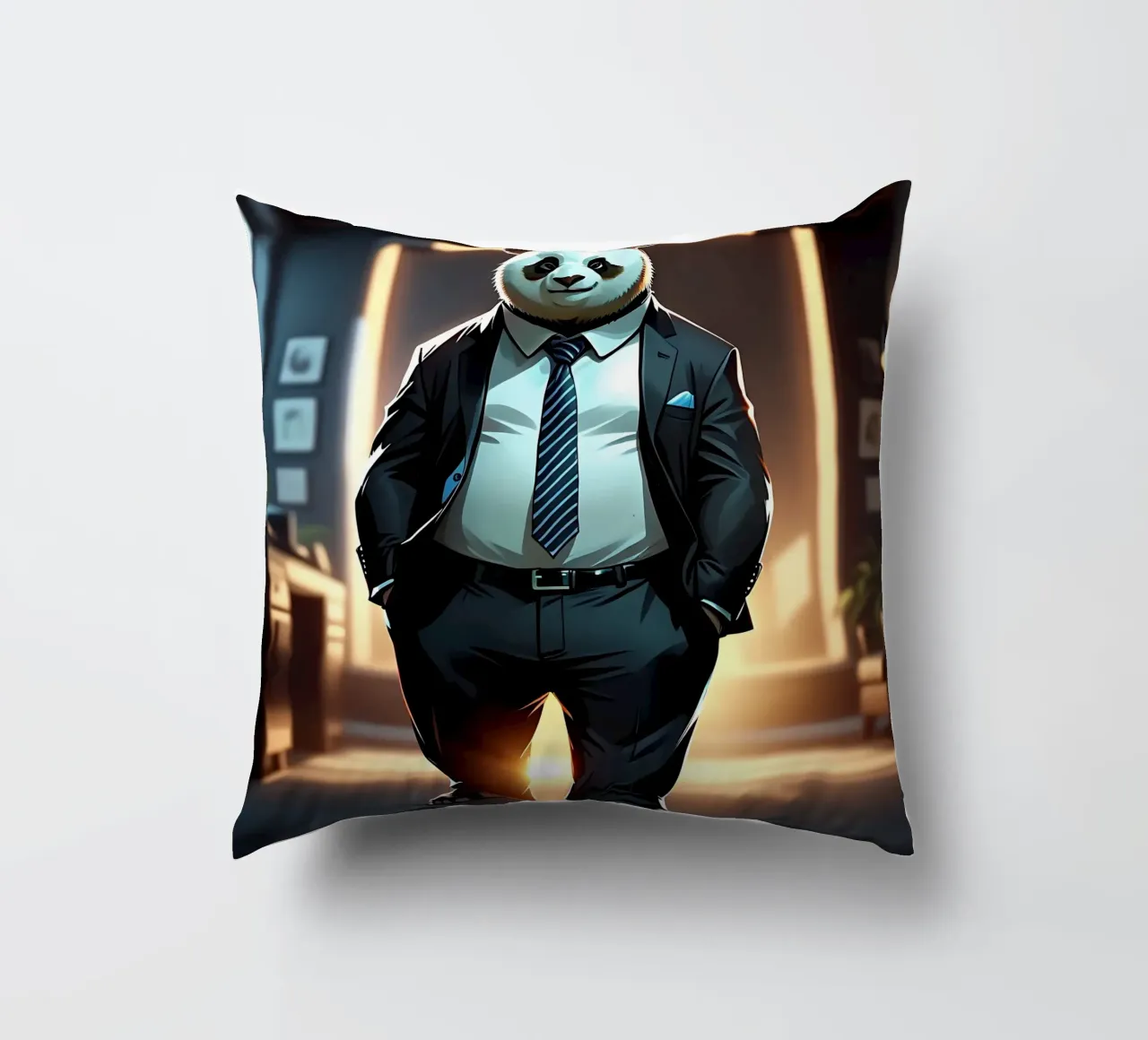 Panda_Style_C_1 cuscino da Tierisch bunt by LK