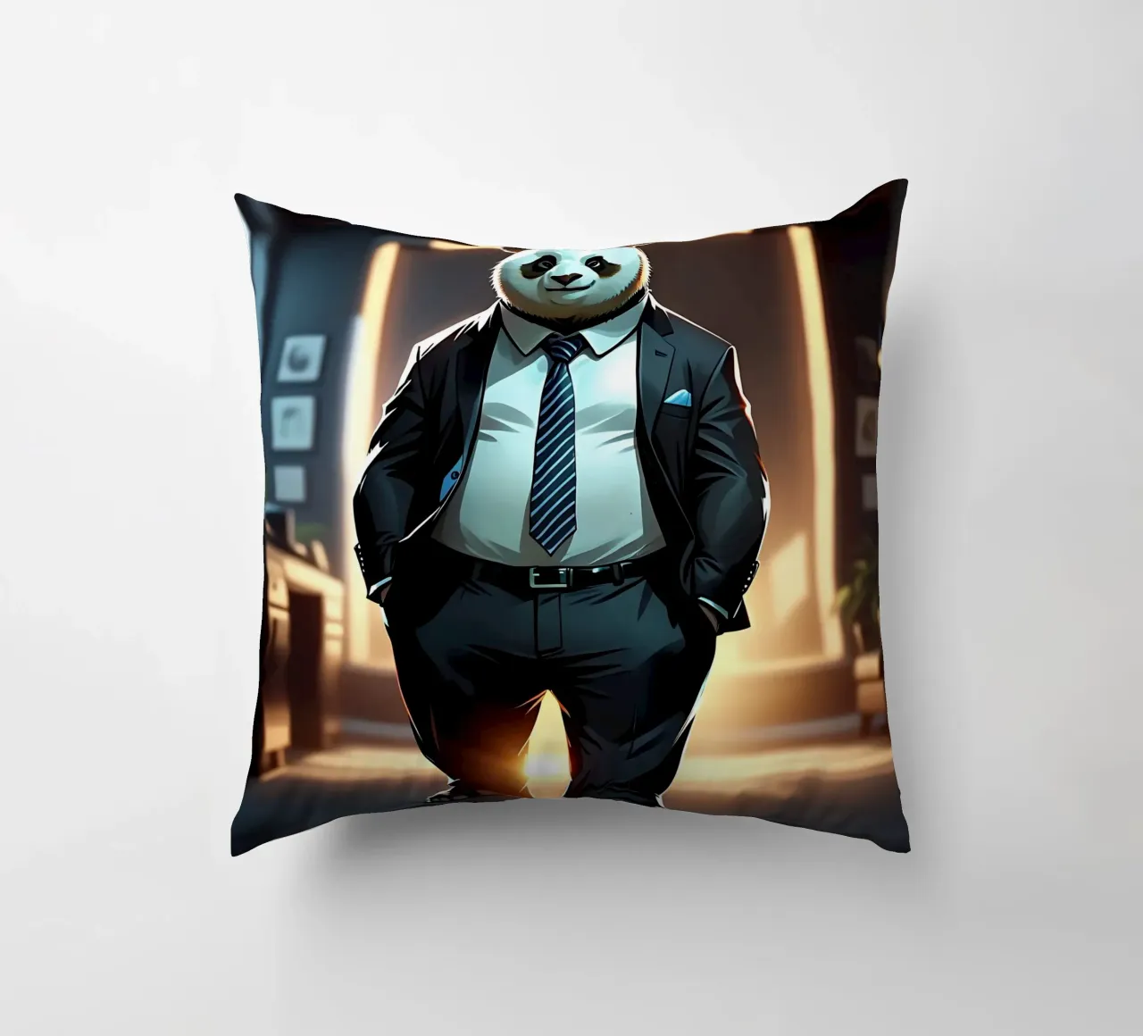 Panda_Style_C_1 cuscino da Tierisch bunt by LK