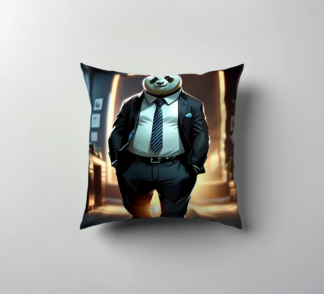 Panda_Style_C_1 cuscino da Tierisch bunt by LK