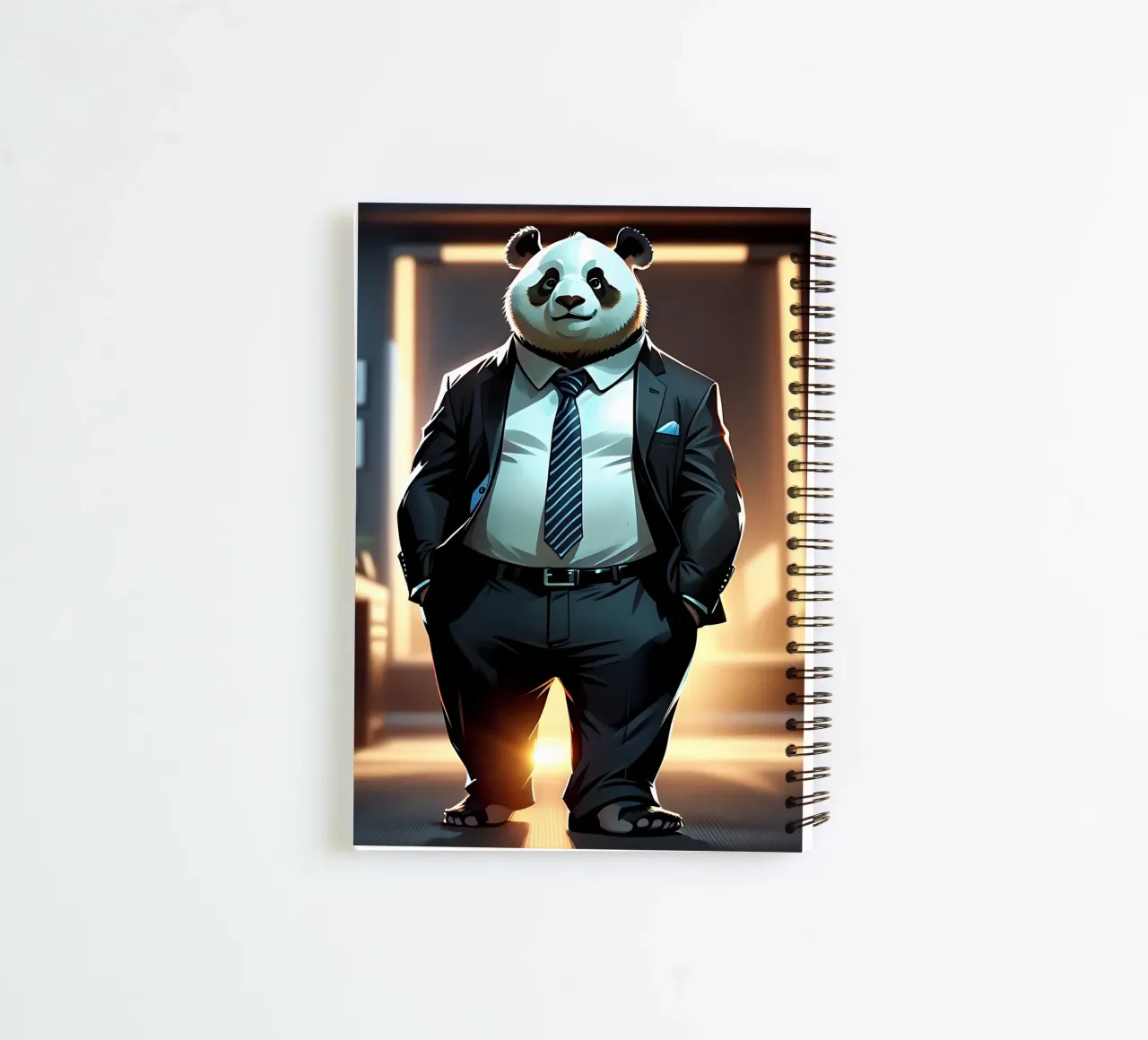 Panda_Style_C_1 spiral notebook by Tierisch bunt by LK