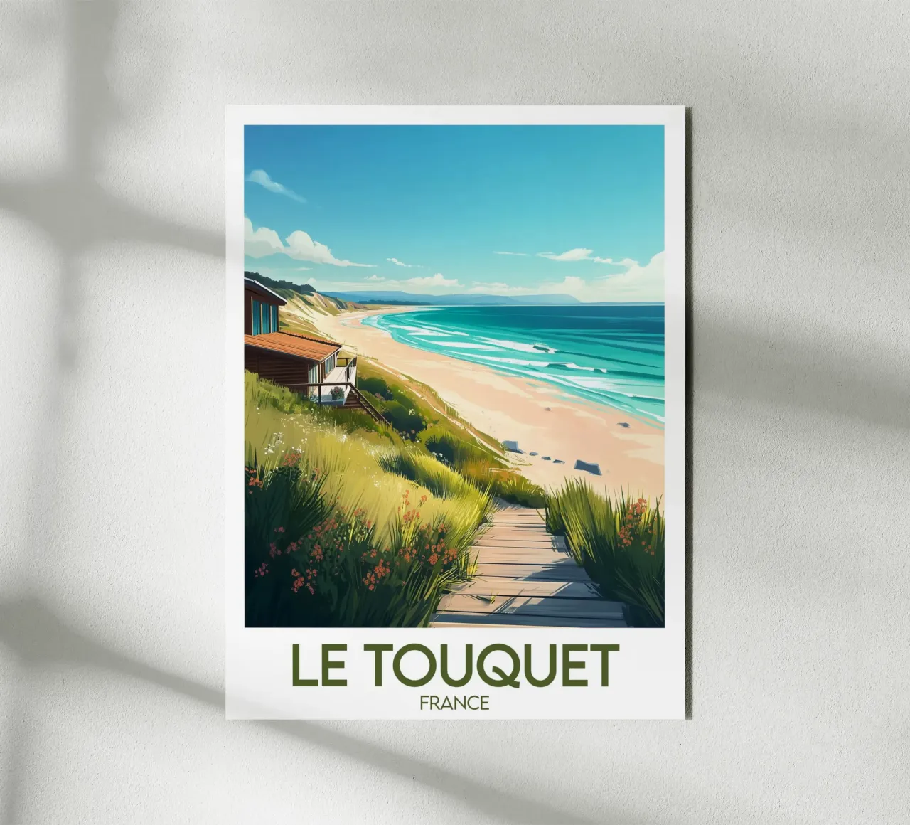 Poster Le Touquet alluminio dibond da Frame the World