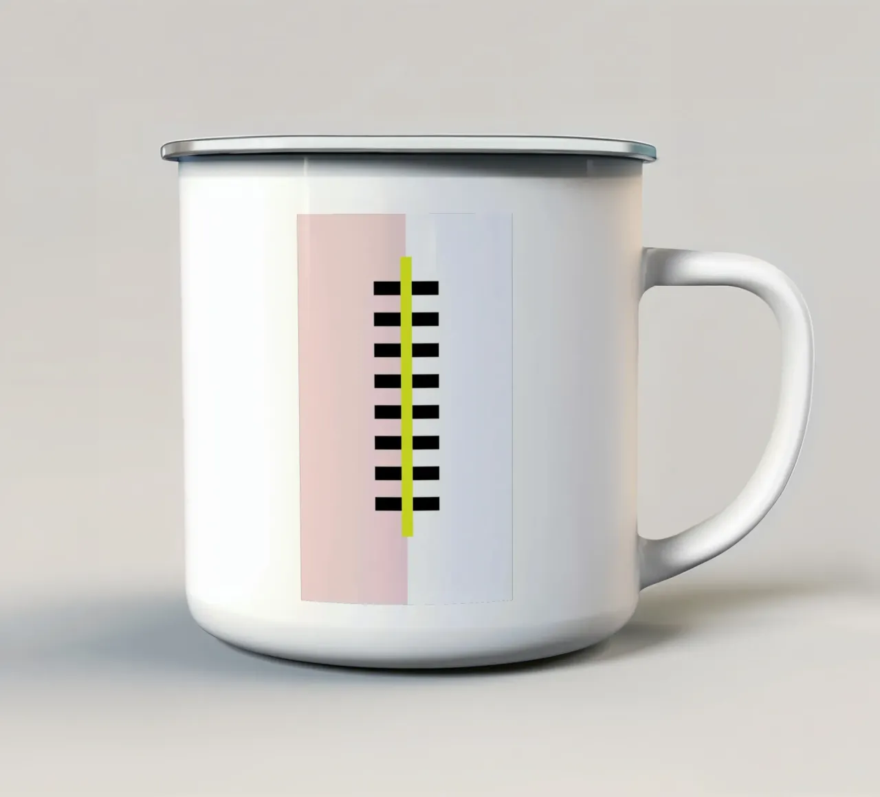 Yellow Skyscraper taza de esmalte de Linda Gobeta