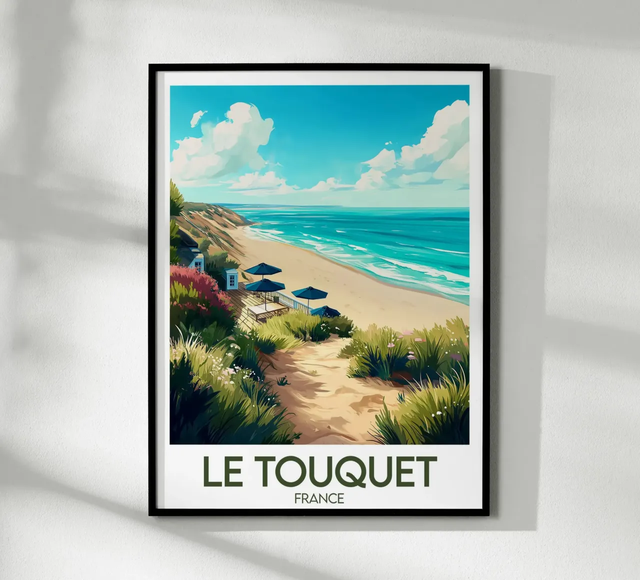 Poster Le Touquet poster con telaio in plastica da Frame the World