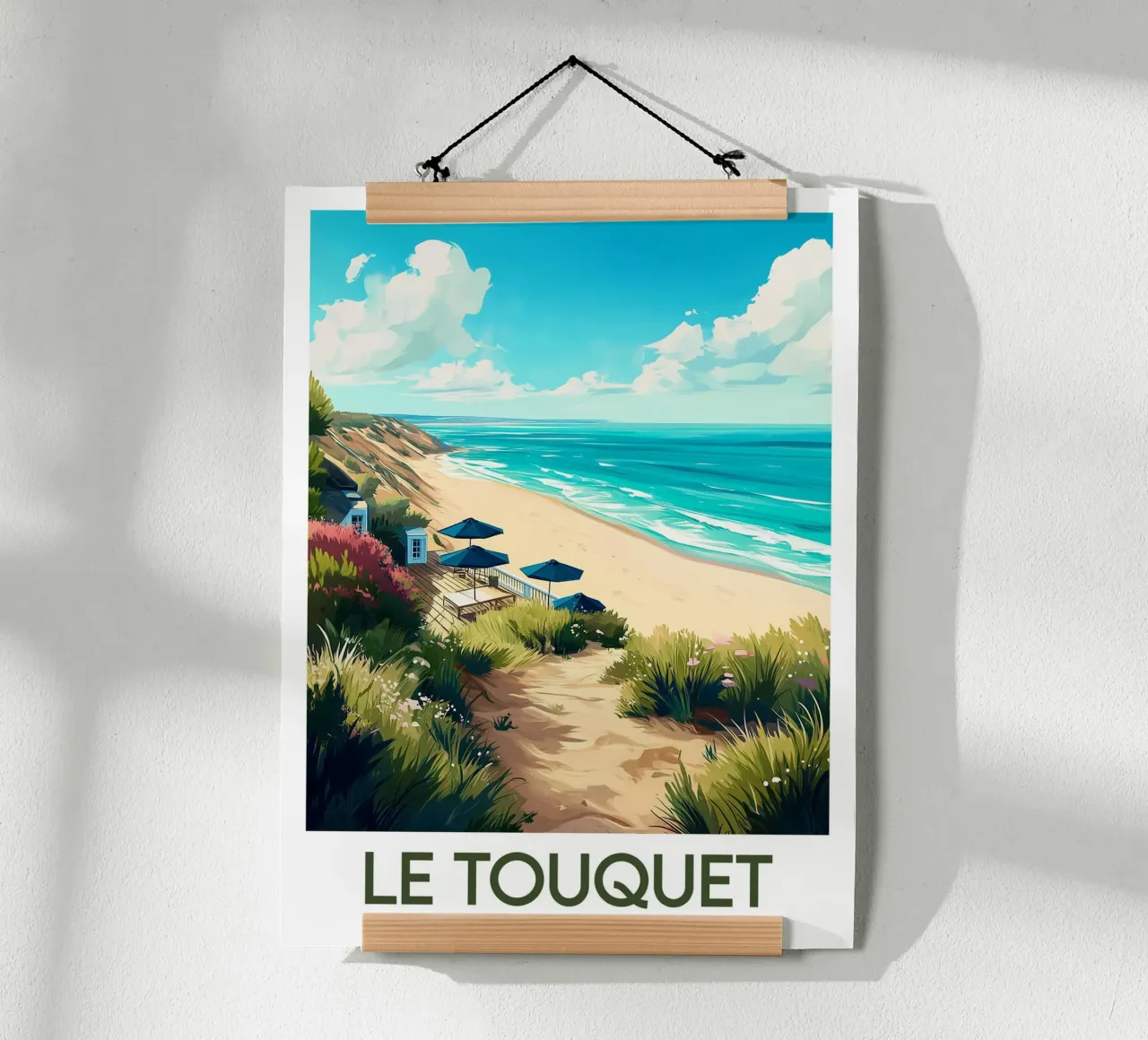 Poster Le Touquet poster con telaio in plastica da Frame the World