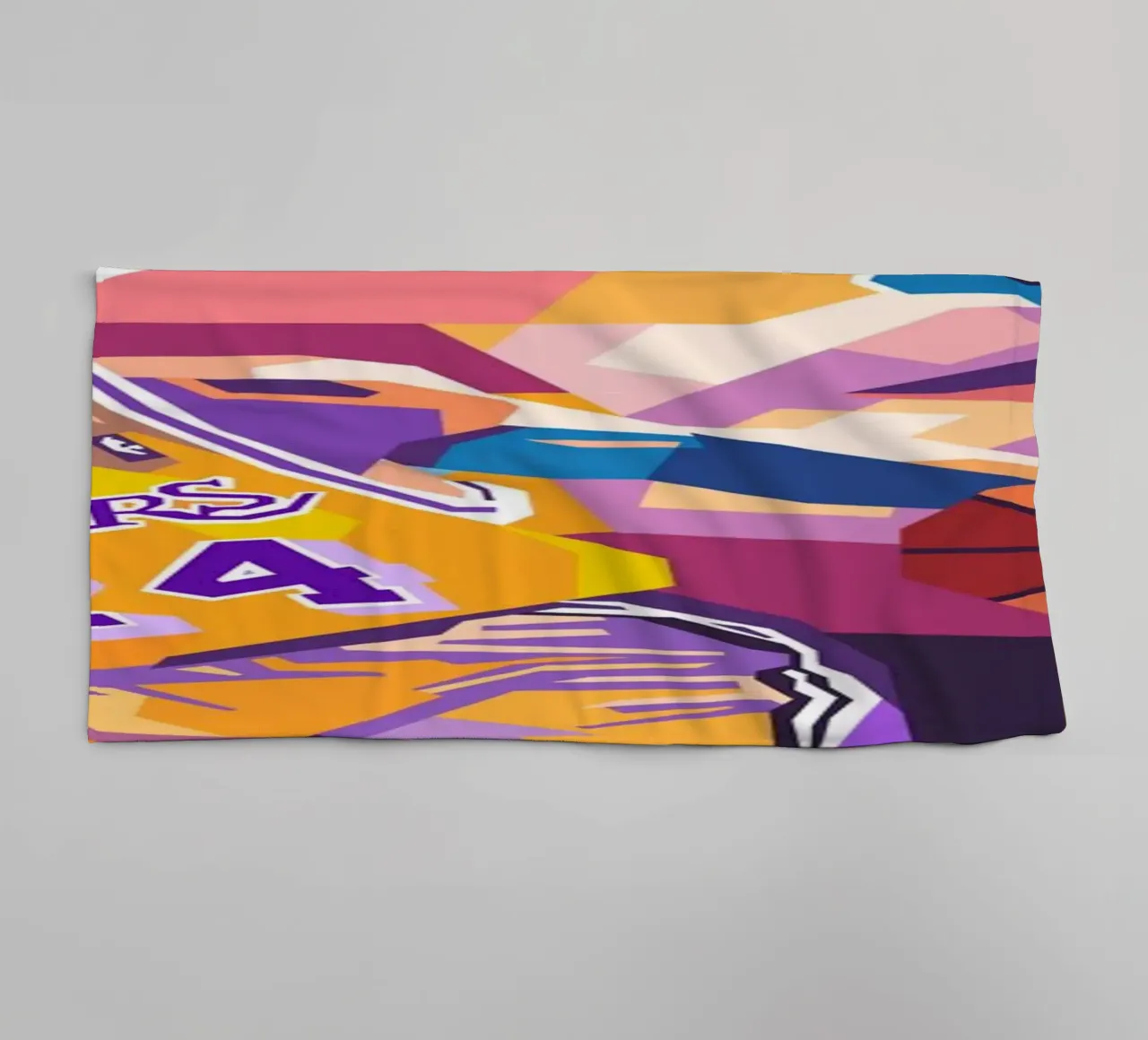 Ritratto pop art di Kobe Bryant asciugamano da bagno da Hantamrata