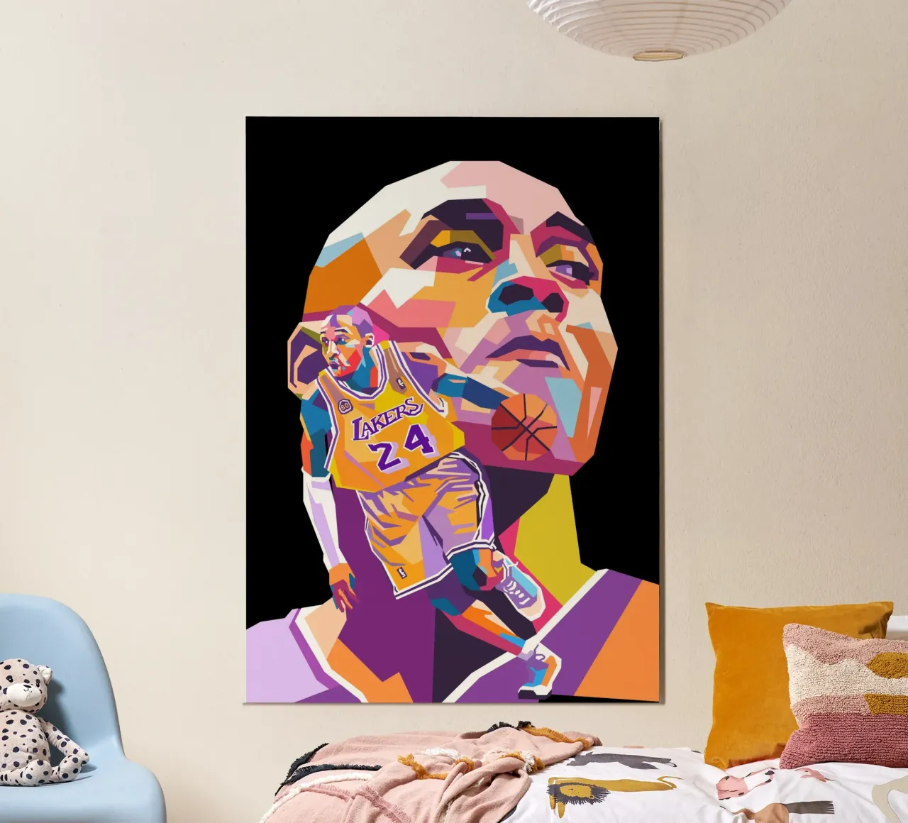 Ritratto pop art di Kobe Bryant carta hahnemühle da Hantamrata