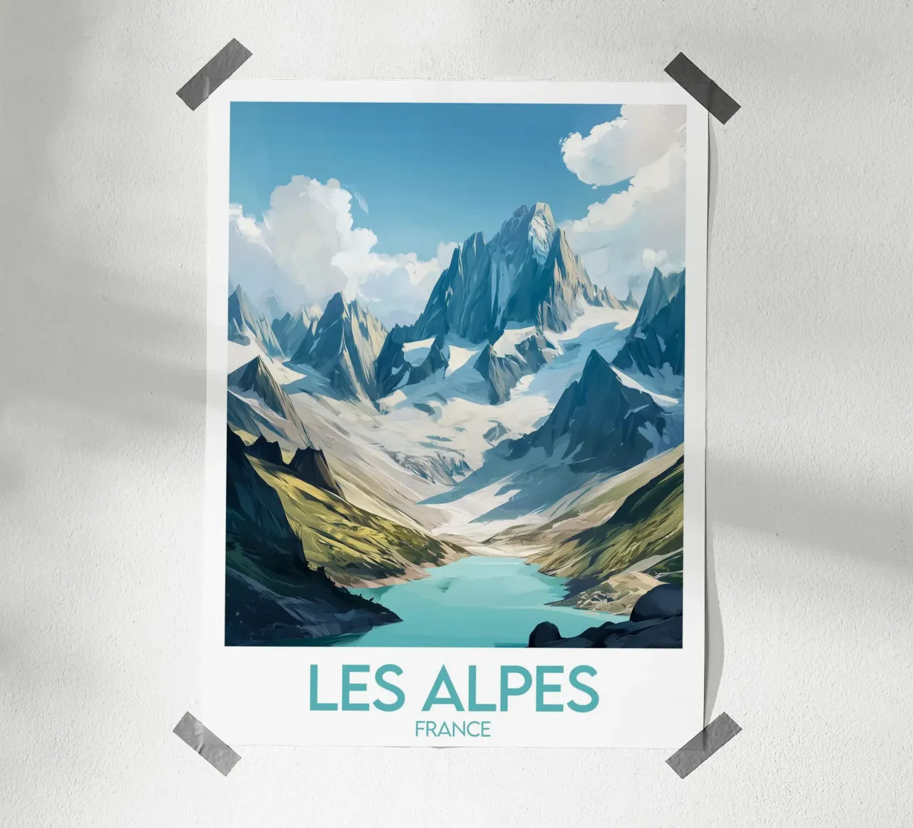 Affiche Les Alpes France hahnemühle de Frame the World