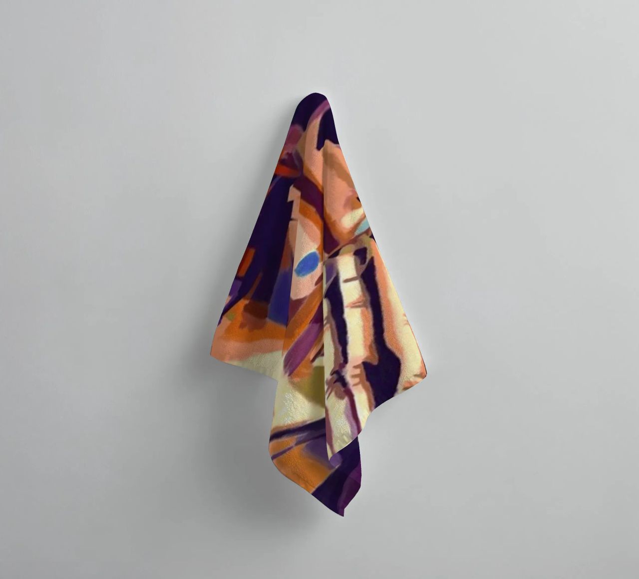 Tupac Shakur abstract colorful pop art towel by Hantamrata