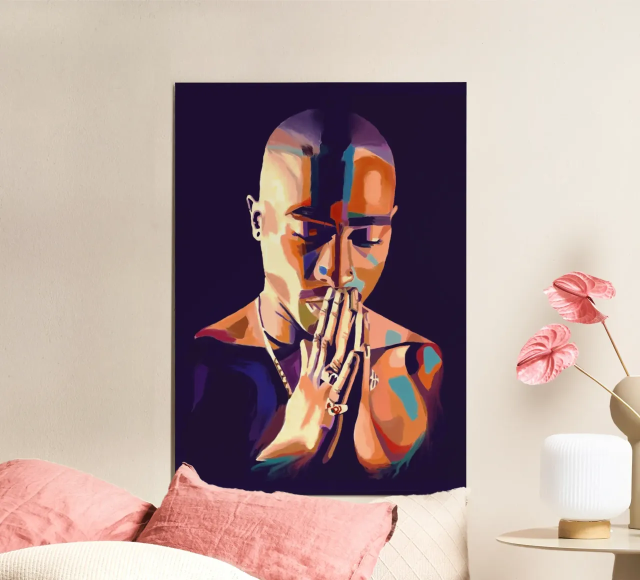 Tupac Shakur astratto colorato pop art carta hahnemühle da Hantamrata