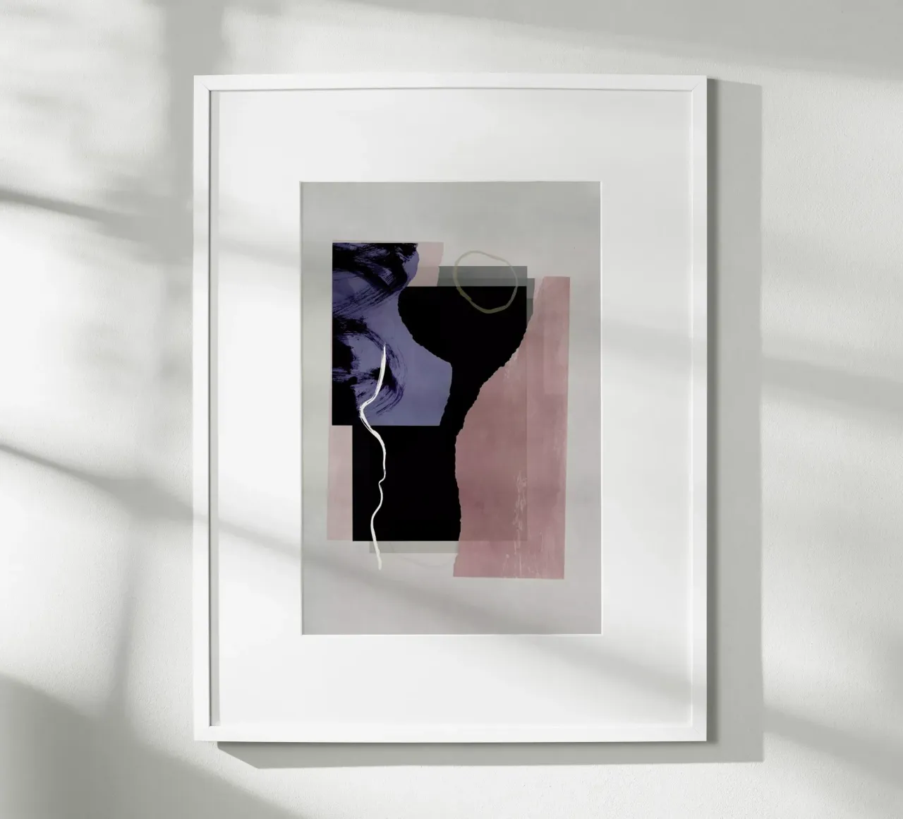 Pieces 9Y poster with wooden frame by Mareike Böhmer