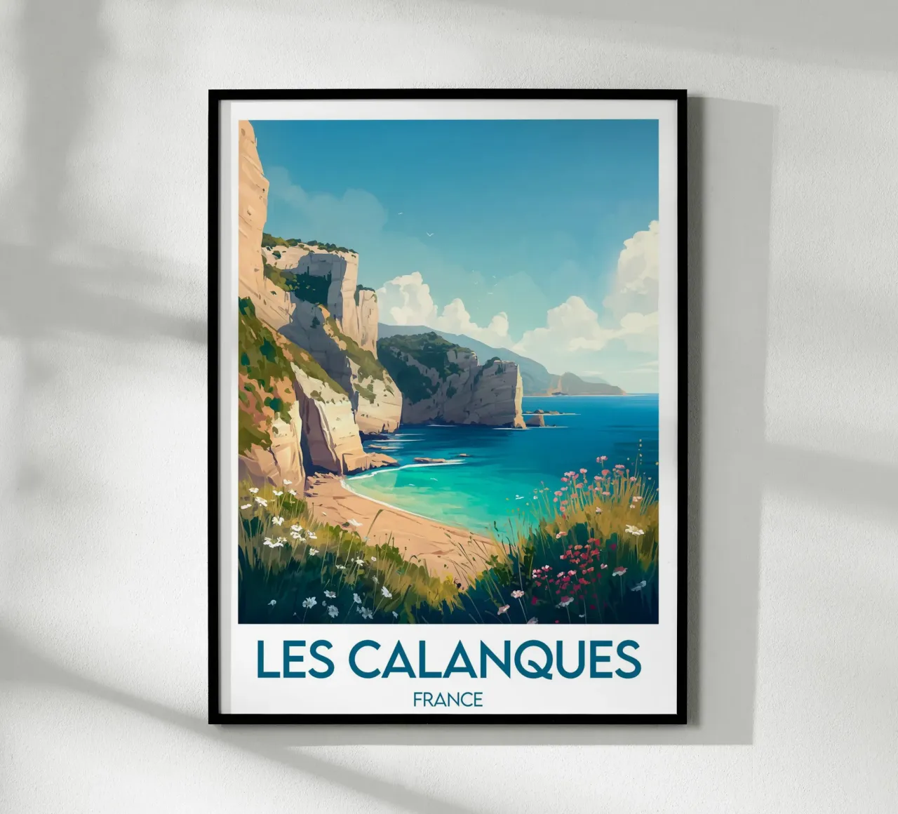 Poster Les Calanques Frankreich Poster von Frame the World