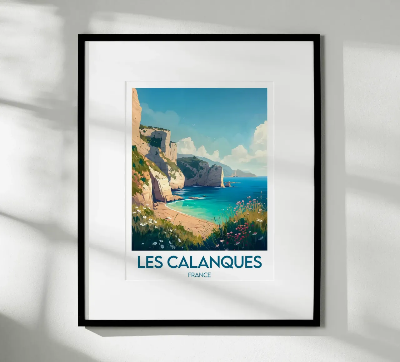 Poster Les Calanques Frankreich Poster von Frame the World