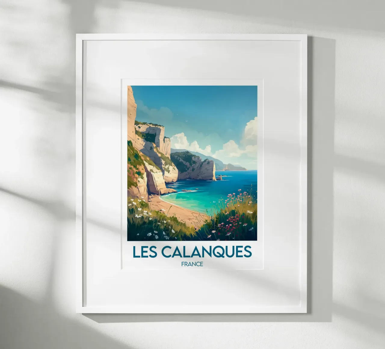Poster Les Calanques Frankreich Poster von Frame the World
