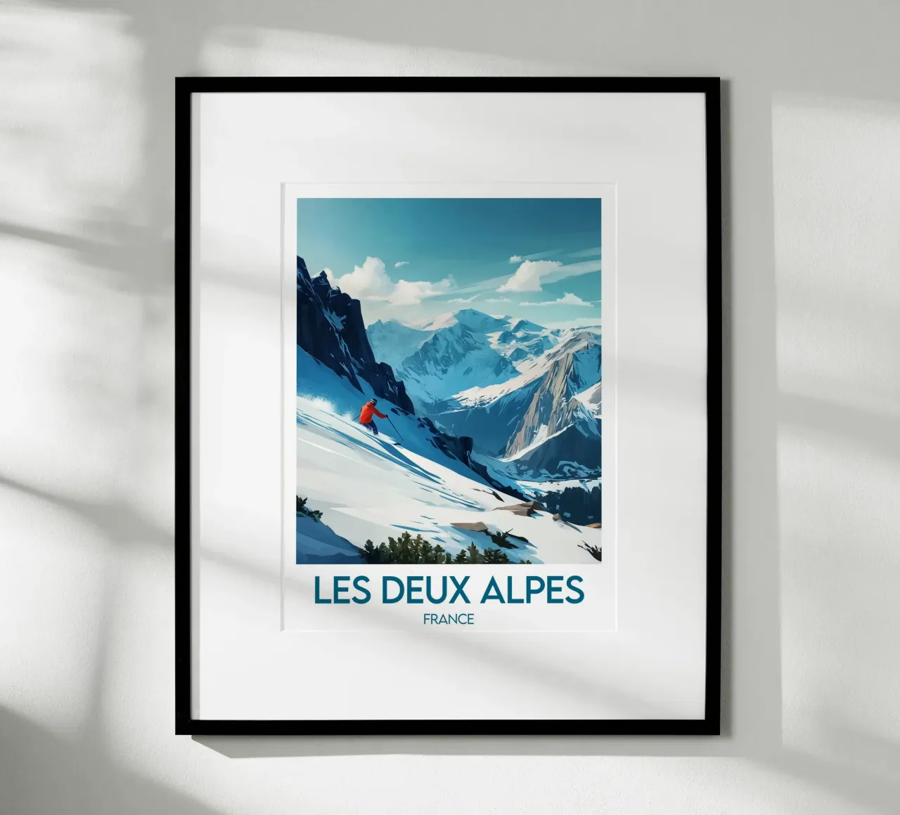Poster Les Deux Alpes carta hahnemühle da Frame the World