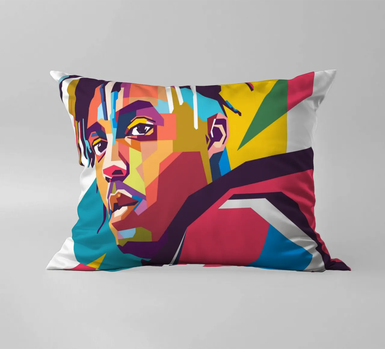 Juice WRLD rapper WPAP art style decorative cushion by Hantamrata