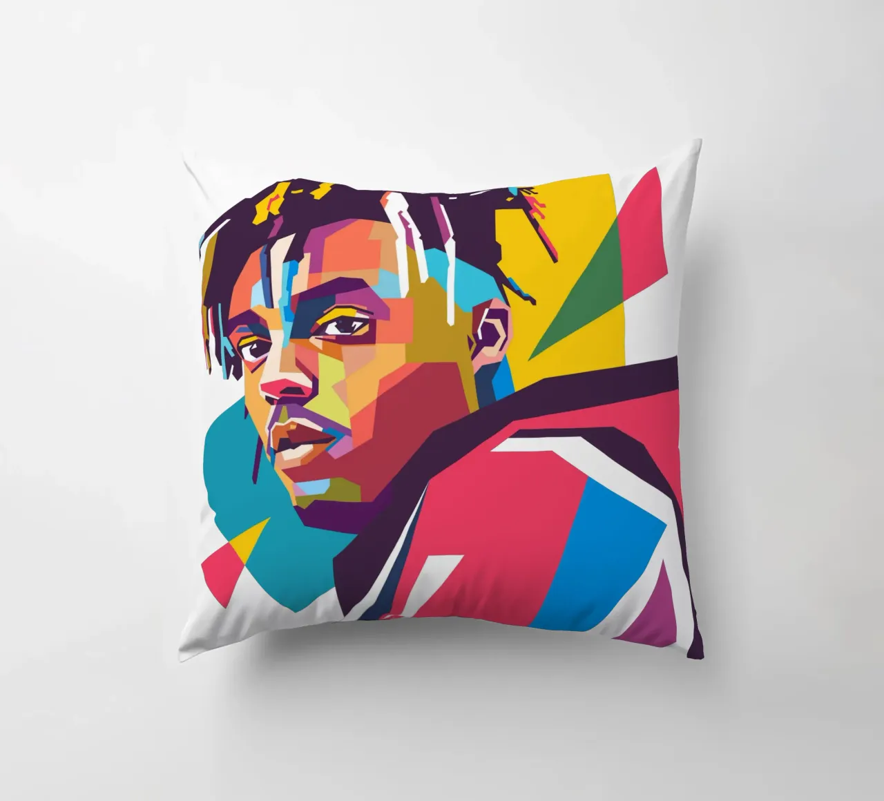 Juice WRLD rapper WPAP art style decorative cushion by Hantamrata
