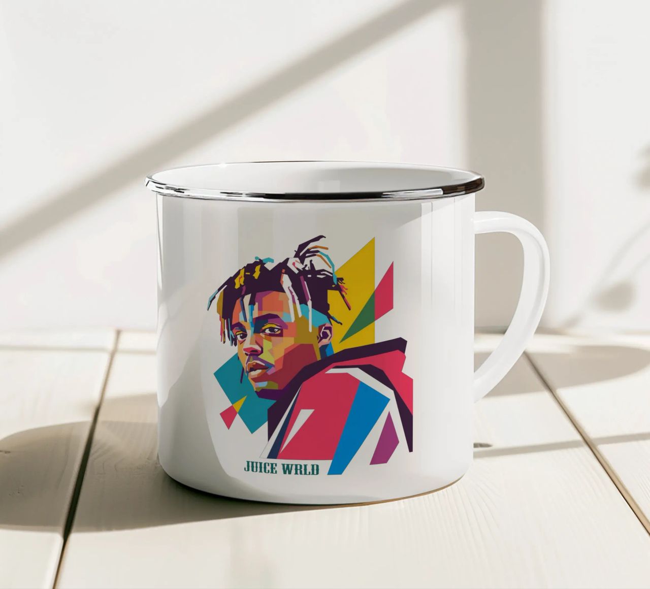 Stile artistico del rapper Juice WRLD WPAP tazza in smalto da Hantamrata