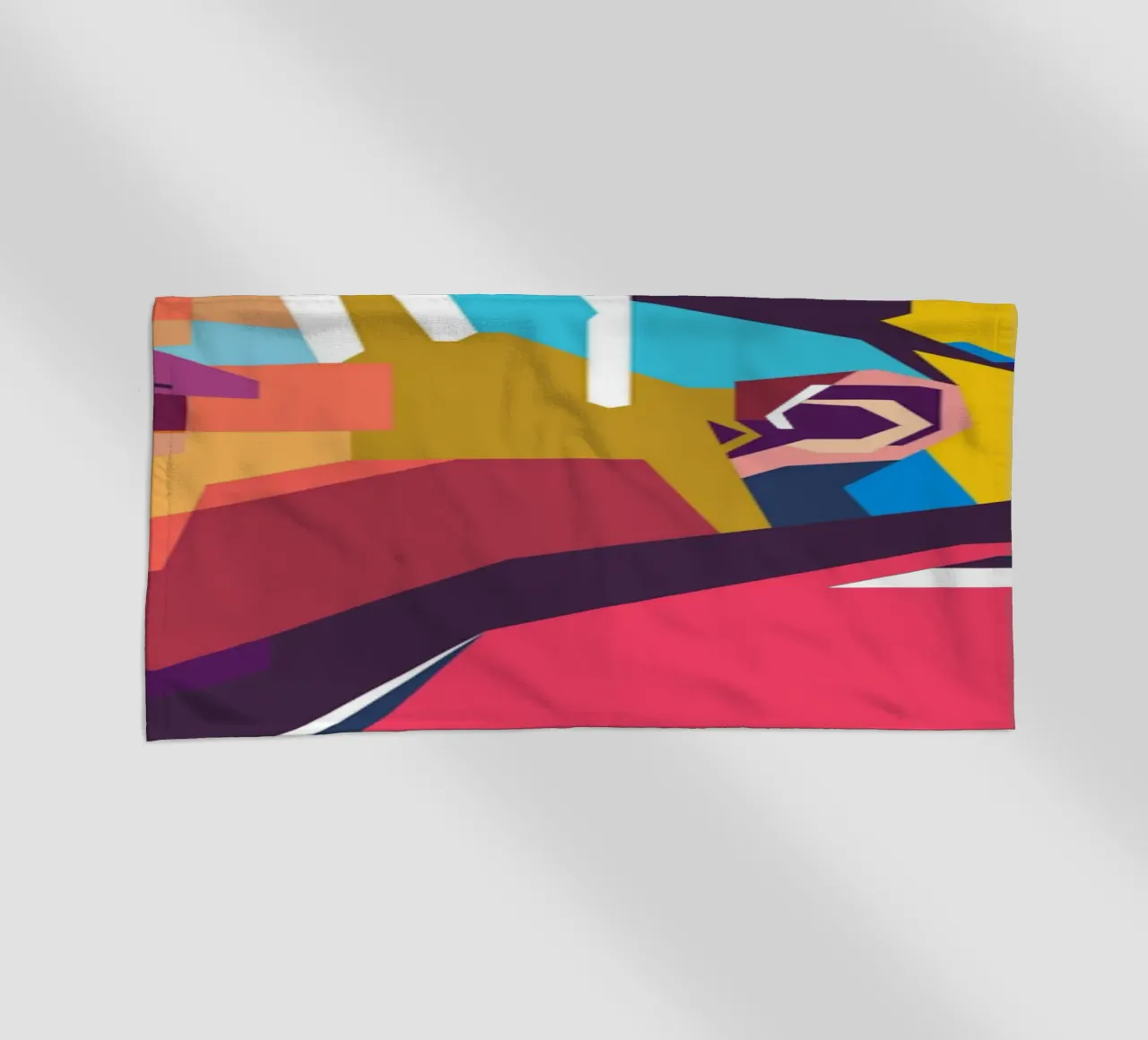 Juice WRLD rapper WPAP art style beach towel by Hantamrata