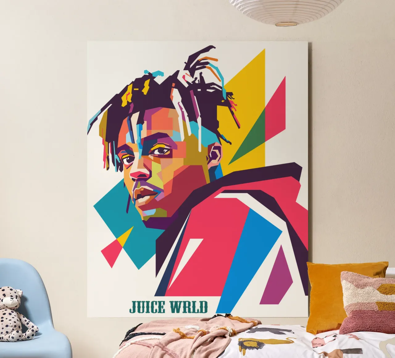 Juice WRLD rapper WPAP art style alu-dibond by Hantamrata