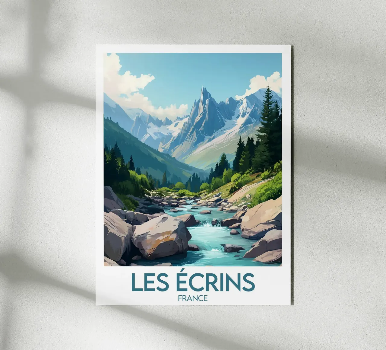 Poster di Les Écrins alluminio dibond da Frame the World