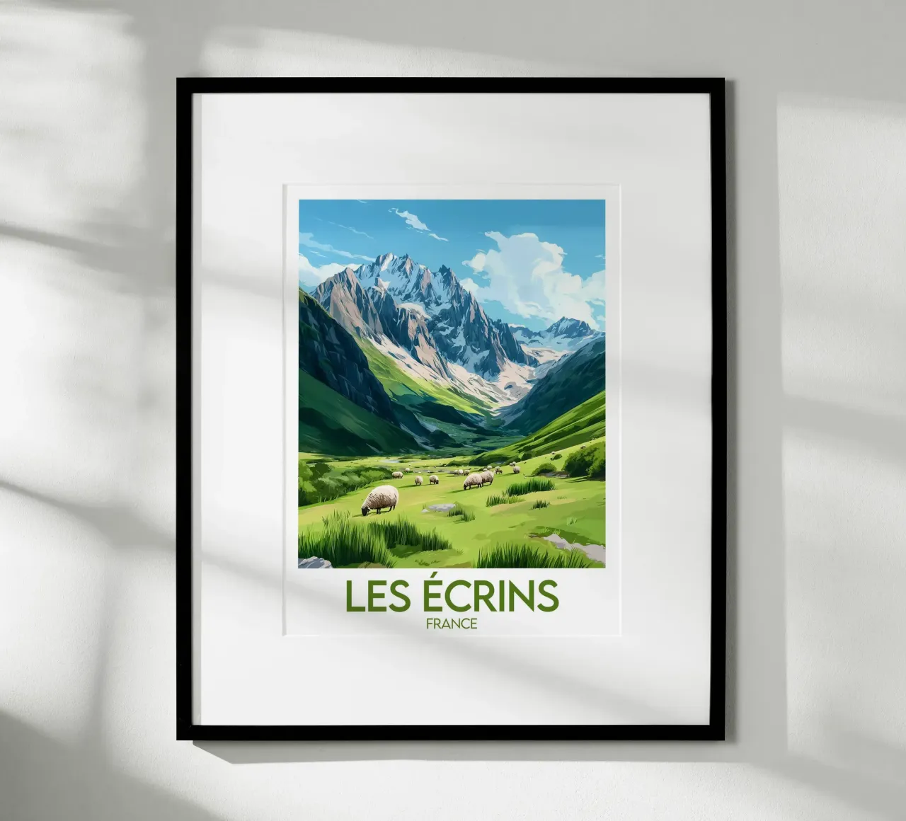 Poster di Les Écrins poster con telaio in alluminio da Frame the World